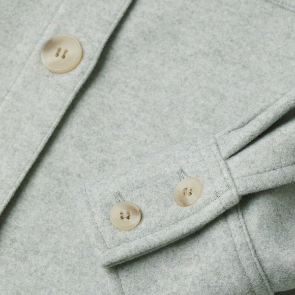 (NWT) H&M - spring light green melange shirt jacket / shacket (xs) - Picture 7 of 16